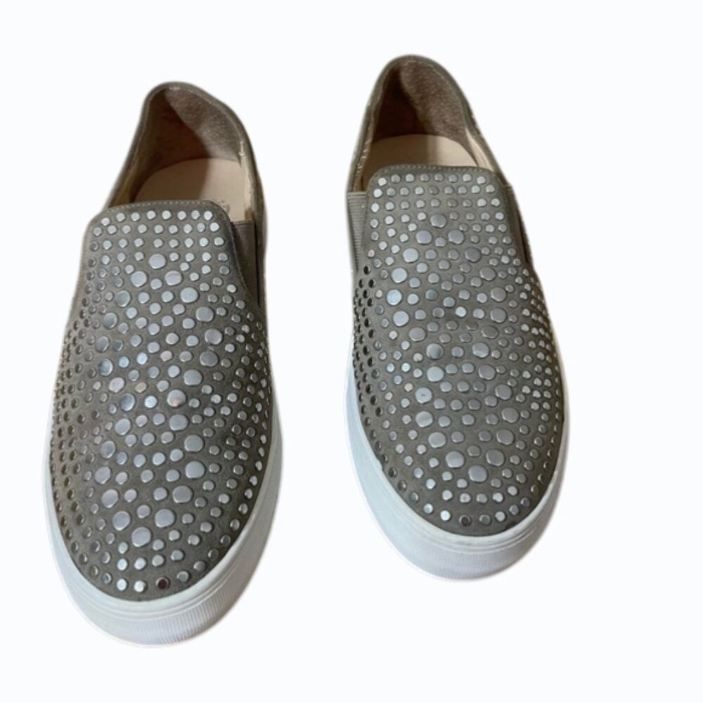 Vince Camuto Kindra Slip-On Sneakers Women’s 8M Beige Studded Flats Casual - Picture 3 of 14